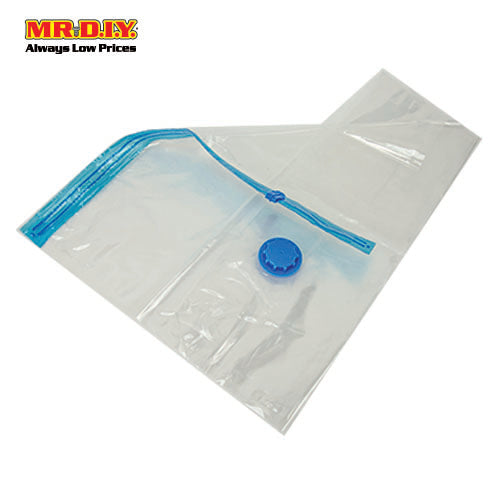 (MR.DIY) Travel Resealable Vacuum Plastic Storage Bag With Valve (50cm X 70cm)