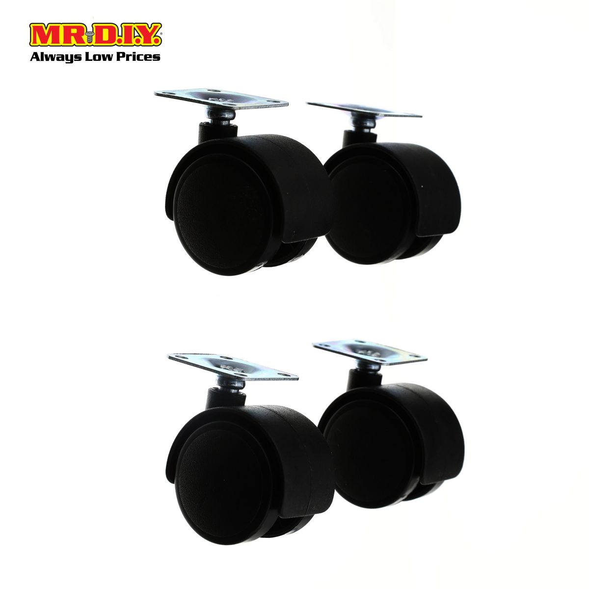 (MR.DIY)  Caster Trolley Wheel Set 40mm (4 pcs)