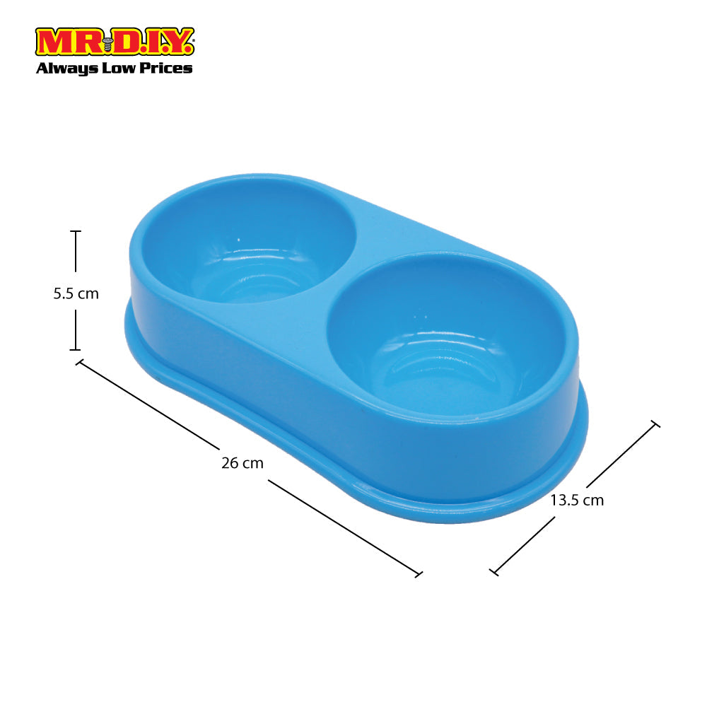 (MR.DIY) Plastic Pet Double Bowl