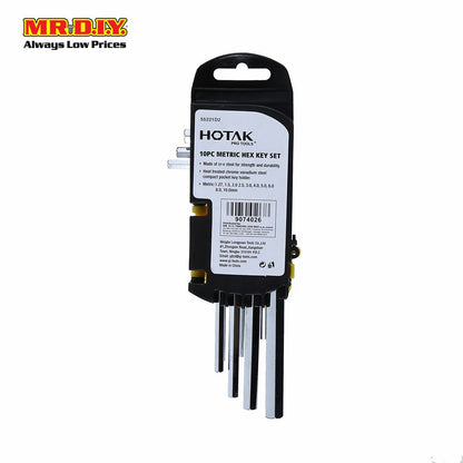HOTAK Metric Hex Key Set (10pcs)
