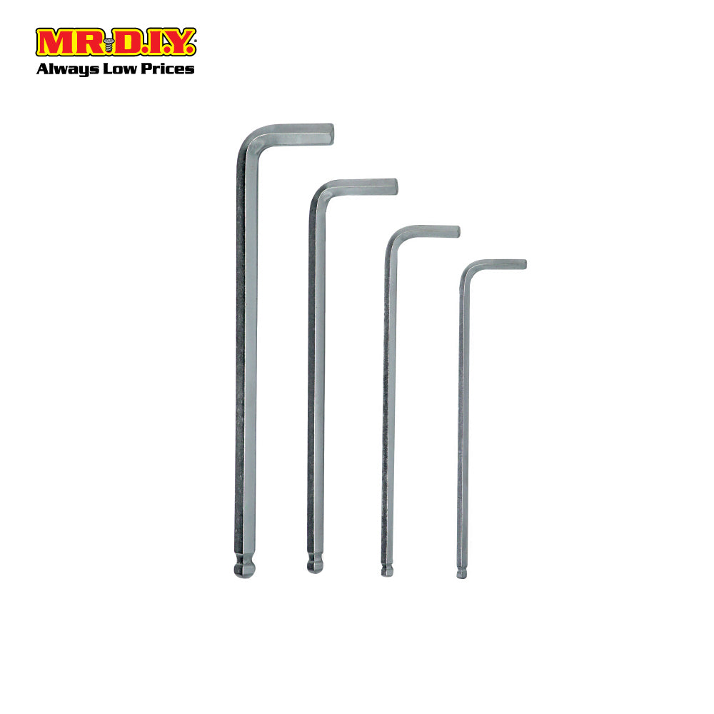 (MR.DIY)  Extralong Ball Point Hex Key Set CR-V (9pcs)