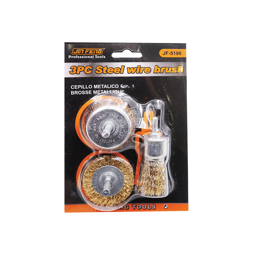 JINFENG Multi-use Steel Wire Brush Set (3pcs)