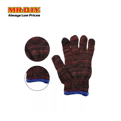 (MR.DIY) Batik Knitted Cotton Safety Hand Gloves 850g (12 pairs)
