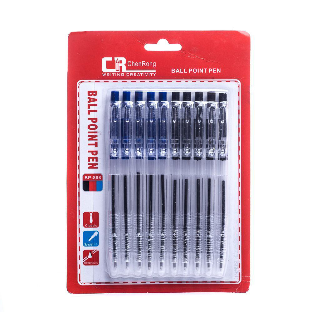 (MR.DIY) Cheng Rong Ball Point Pen in 2 Colors (10 pcs)