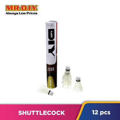 (MR.DIY) Badminton Feather Shuttlecock 2203 (12pcs)