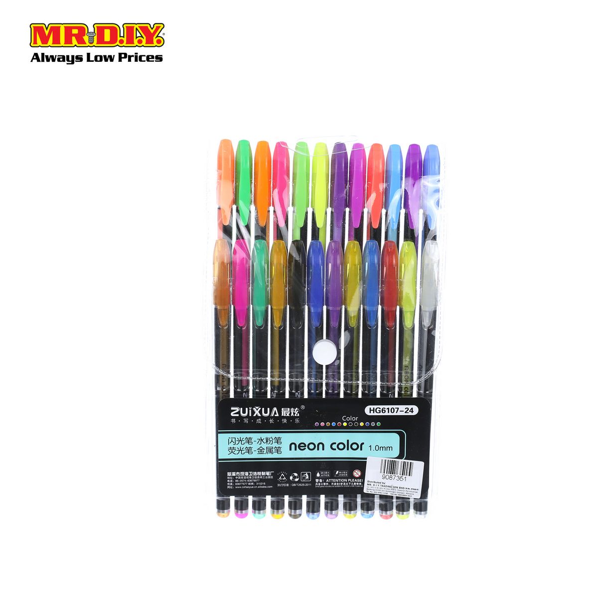 (MR.DIY) Neon Color Pastel Pen 1.0mm (12ps)