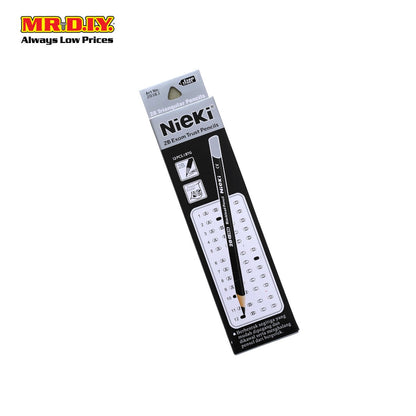 (MR.DIY) NIEKI 2B Triangular Exam Grade Graphite Pencils Set (12pcs)