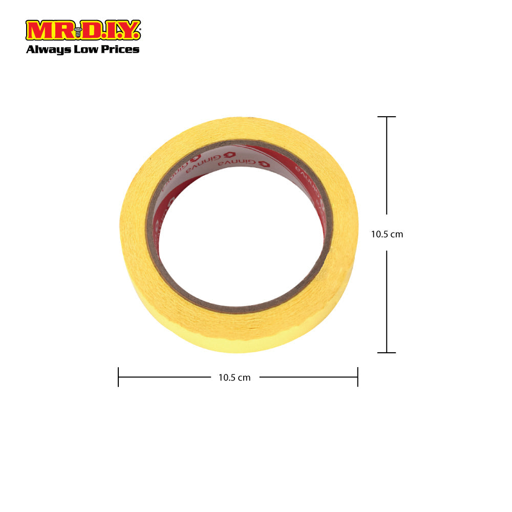 GINNVA Masking Tape Yellow (2.4cm x 30m)