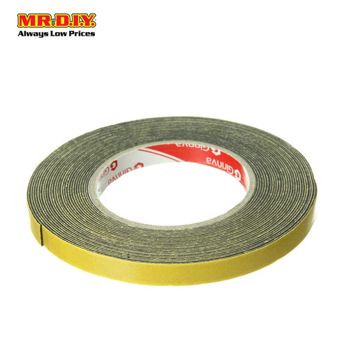 GINNVA Double Sided Foam Tape Black (1.2cm x 9m)
