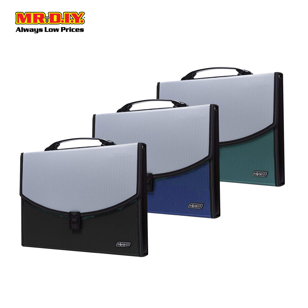 KOBEST 12 Pockets A4 Document File Folder Bag