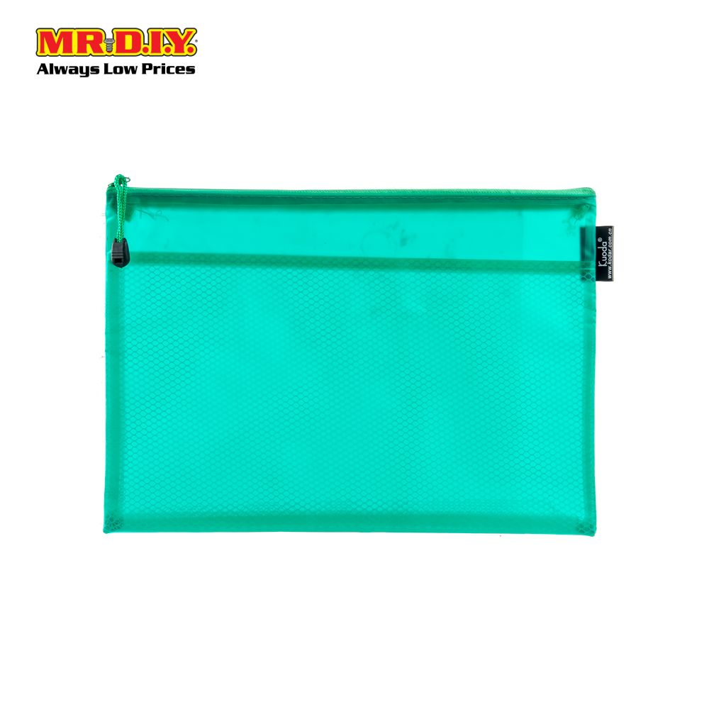 KUODA Translucent Zipper Plastic A4 Document Bag (1pc)