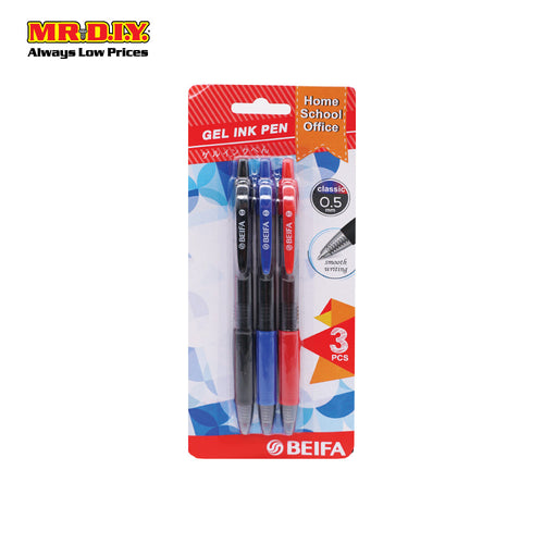 (MR.DIY) Beifa Gel Ink Pen 0.5mm (3Pcs)