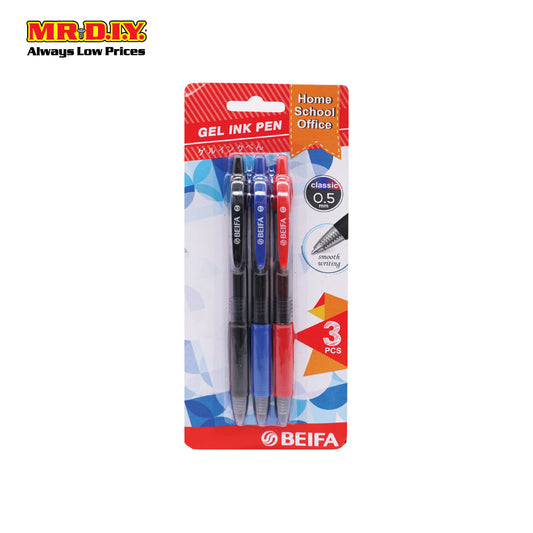 (MR.DIY) Beifa Gel Ink Pen 0.5mm (3Pcs)