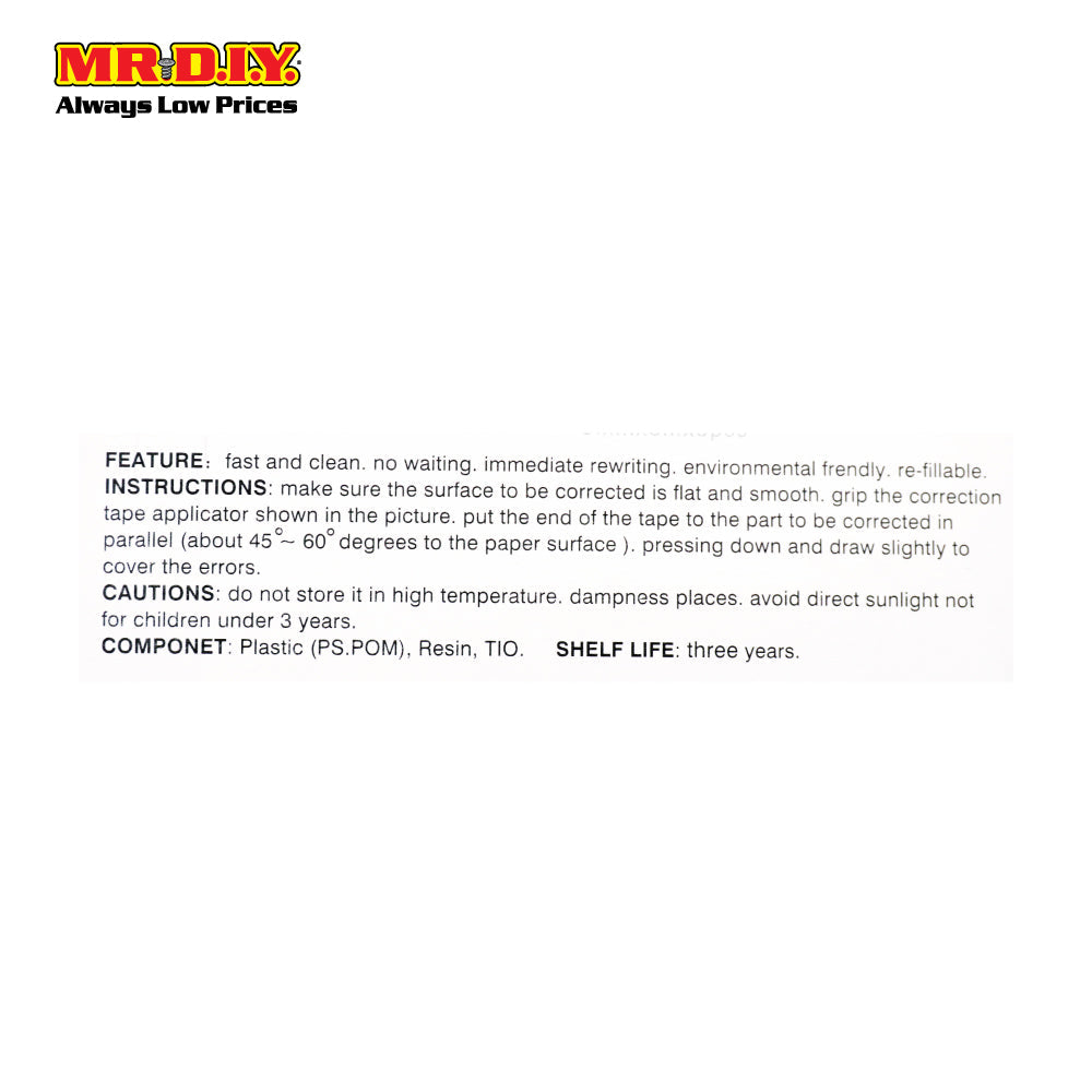 (MR.DIY) Affordable Jumbo Correction Tape - MR4965 Set (3pcs)