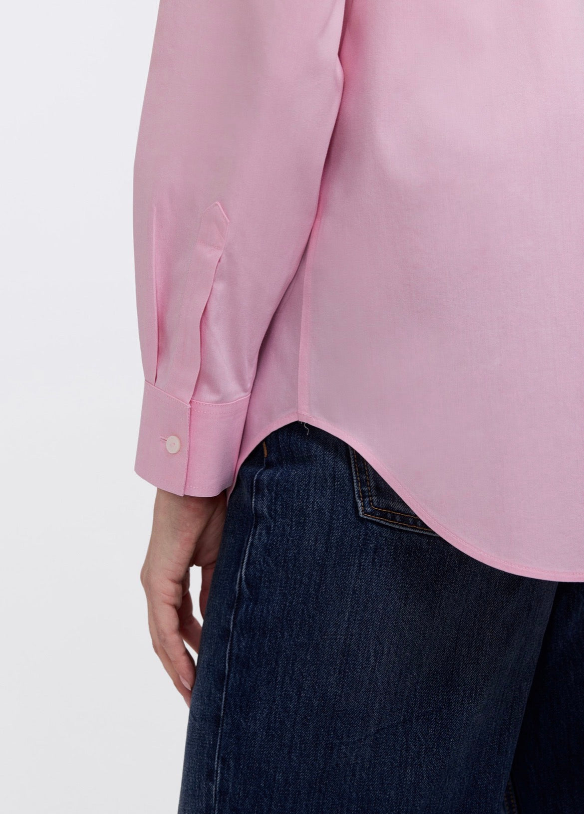 Boyfriend No Iron Pinpoint Long Sleeve Tunic