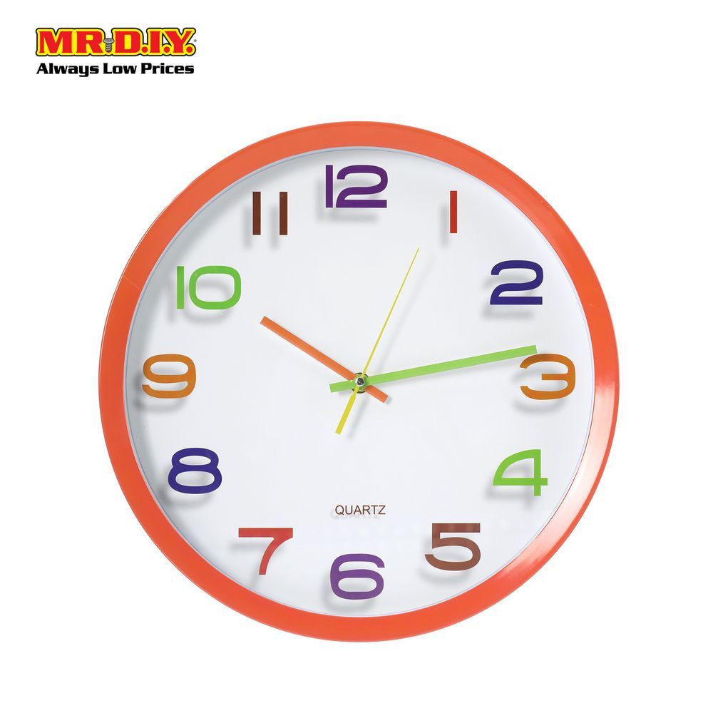 QUARTZ Face Round Wall Clock 13"