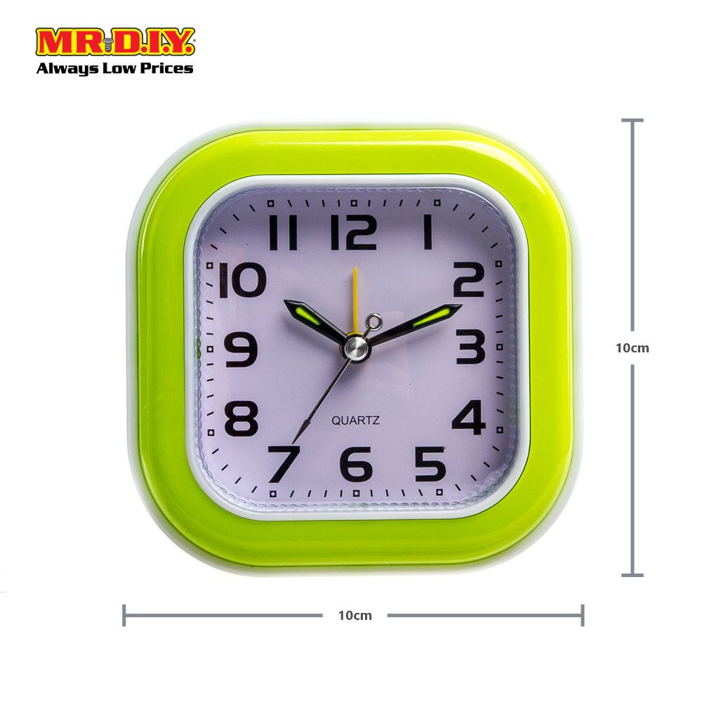 (MR.DIY) Quartz Square Alarm Clock (10x10cm)