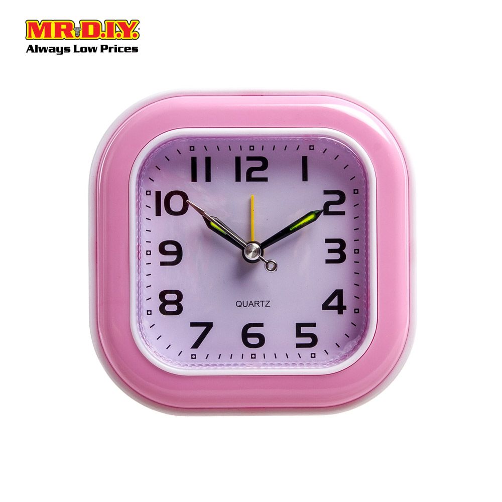 (MR.DIY) Quartz Square Alarm Clock (10x10cm)