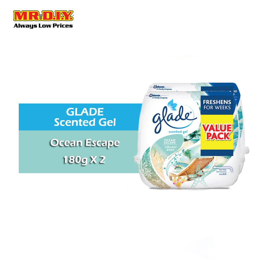 GLADE Air Refreshing Ocean Escape Scented Gel (2 x 180g)