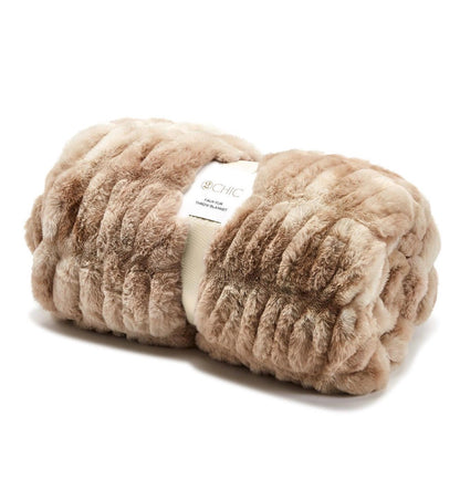 Marbled Faux Fur Throw