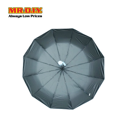 (MR.DIY) 12 Ribs Automatic Folding Large Umbrella - Red - Color Series