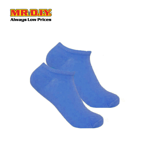 (MR.DIY) Unisex Adult Invisible Low Cut Cotton Socks - Blue - Color Series