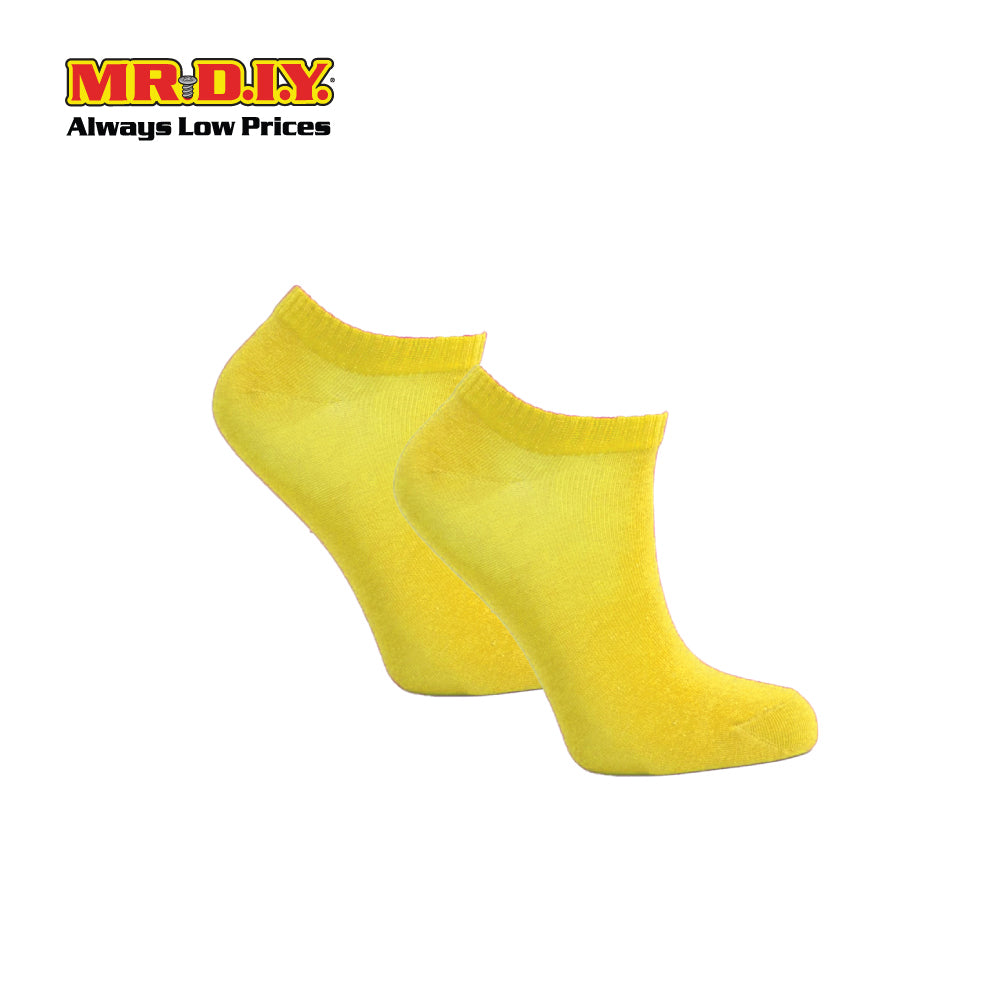 (MR.DIY) Unisex Adult Ankle Casual Cotton Socks - Yellow - Color Series