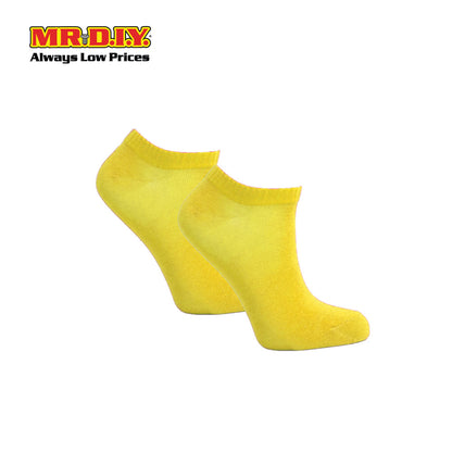 (MR.DIY) Unisex Adult Ankle Casual Cotton Socks - Yellow - Color Series