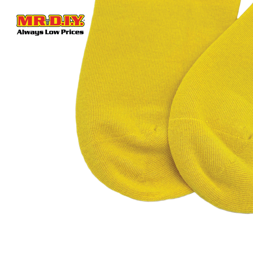 (MR.DIY) Unisex Adult Ankle Casual Cotton Socks - Yellow - Color Series