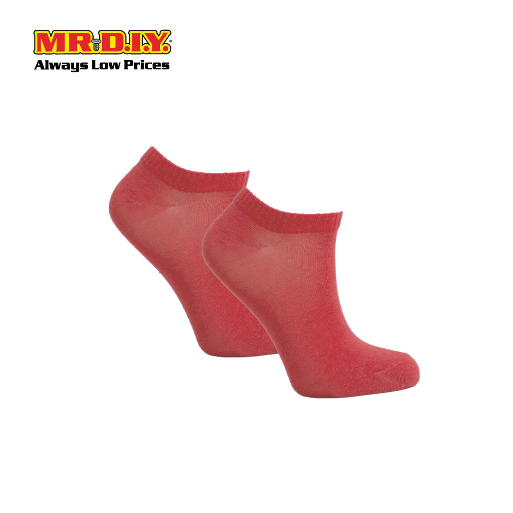 (MR.DIY) Unisex Adult Ankle Casual Cotton Socks - Red - Color Series