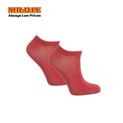 (MR.DIY) Unisex Adult Ankle Casual Cotton Socks - Red - Color Series