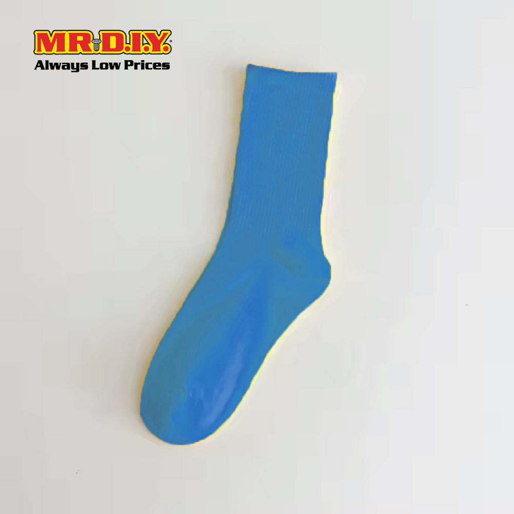 (MR.DIY) Unisex Adult Mid-Calf Casual Cotton Socks - Light Blue - Color Series