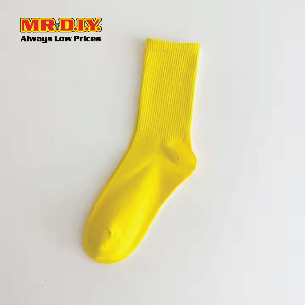 (MR.DIY) Unisex 5-8 Years Ankle Kid Cotton Socks - Yellow - Color Series