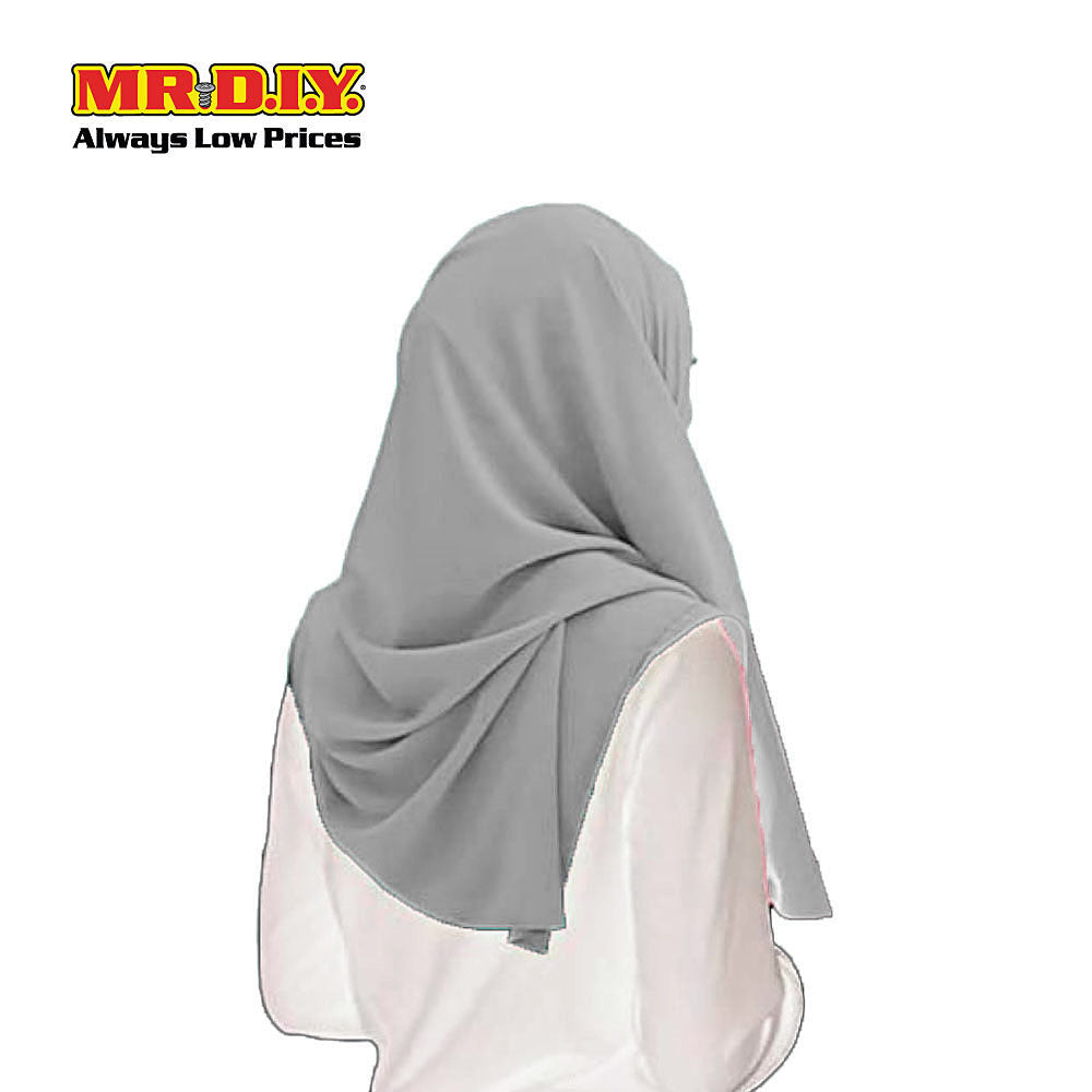 (MR. DIY) Basic Chiffon Scarf (45inch) - Grey - Color Series