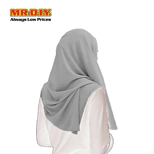 (MR. DIY) Basic Chiffon Scarf (45inch) - Grey - Color Series