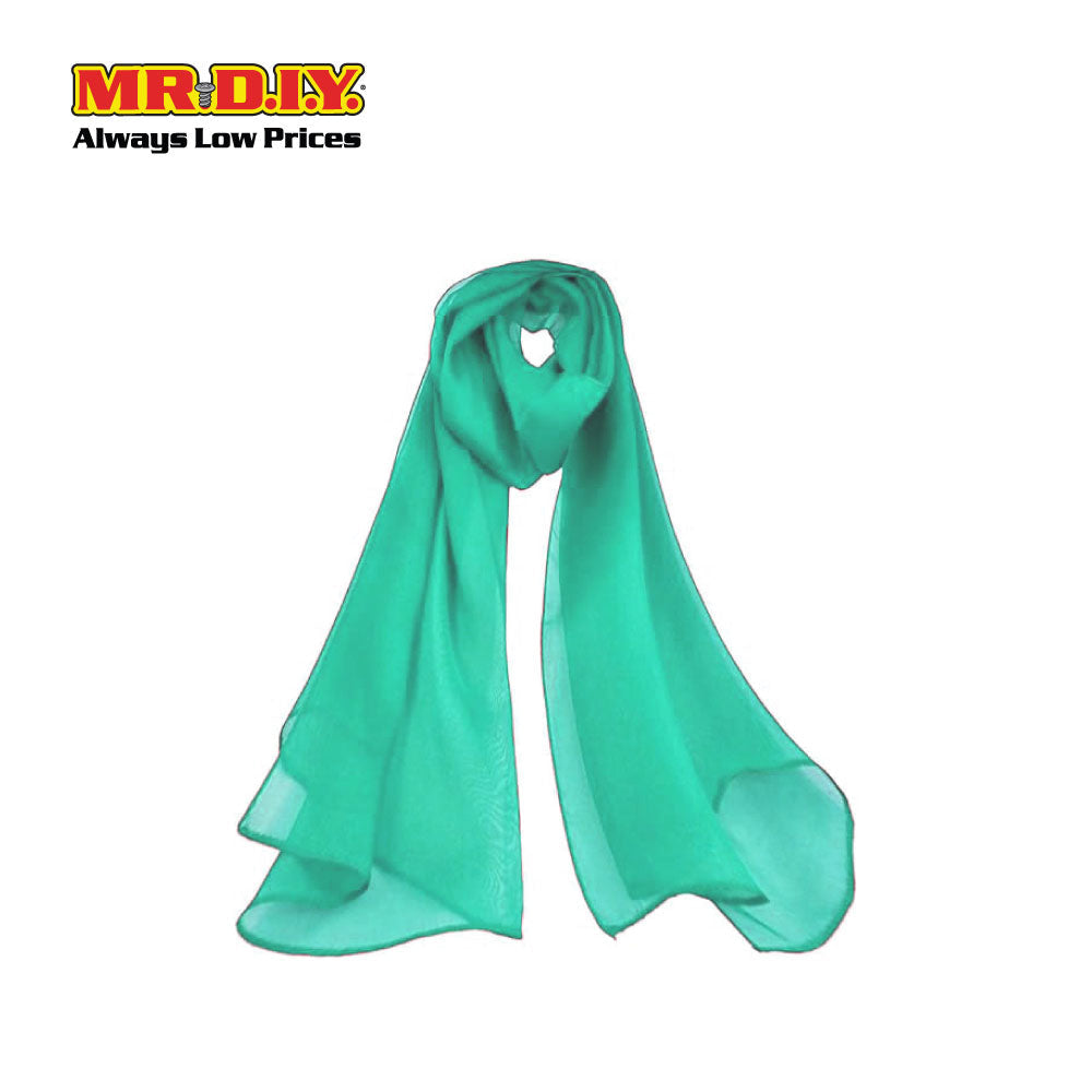 (MR. DIY) Basic Chiffon Scarf (45inch) - Green - Color Series