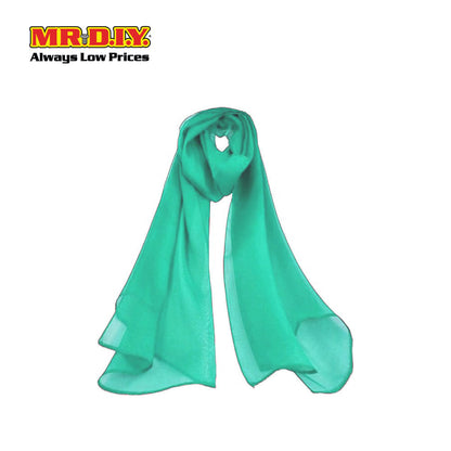 (MR. DIY) Basic Chiffon Scarf (45inch) - Green - Color Series