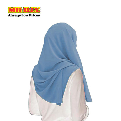 (MR. DIY) Basic Chiffon Scarf (45inch) - Light Blue - Color Series