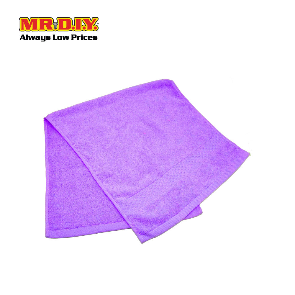 (MR.DIY) Absorbent Soft Cotton Hand Towel (35x75cm) - Purple - Color Series