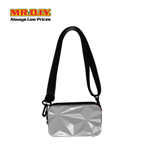 (MR.DIY) Geometric Hardcase Shoulder Bag with Strap - OFF WHITE - Color Series