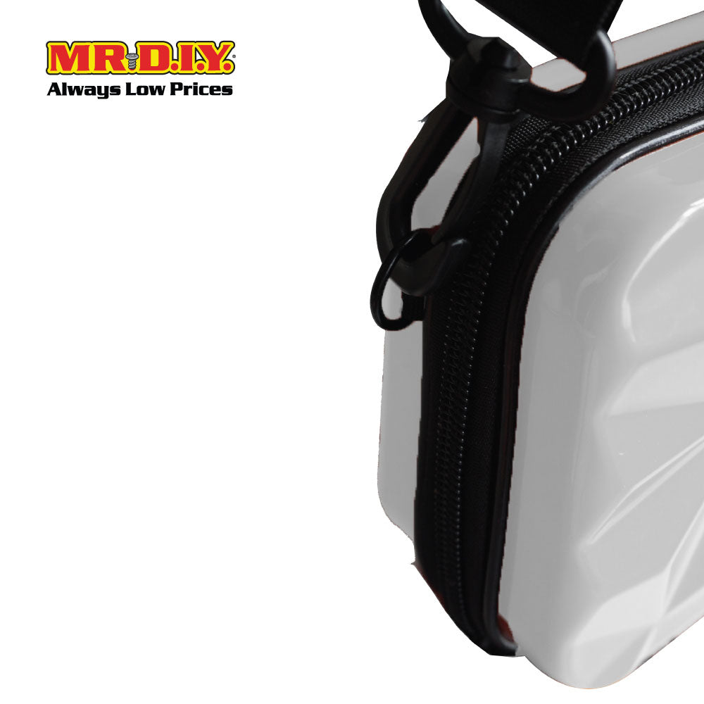(MR.DIY) Geometric Hardcase Shoulder Bag with Strap - OFF WHITE - Color Series