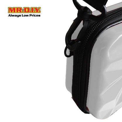 (MR.DIY) Geometric Hardcase Shoulder Bag with Strap - OFF WHITE - Color Series