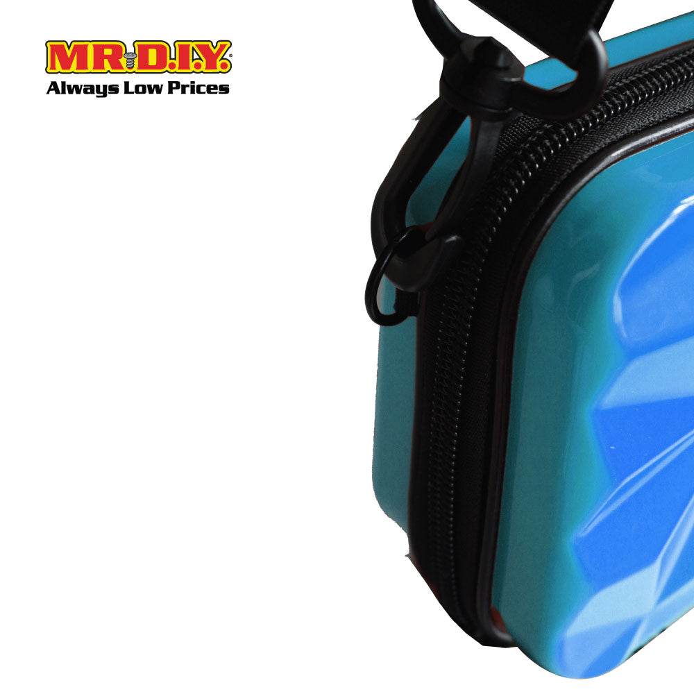 (MR.DIY) Geometric Hardcase Shoulder Bag with Strap - LIGHT BLUE - Color Series