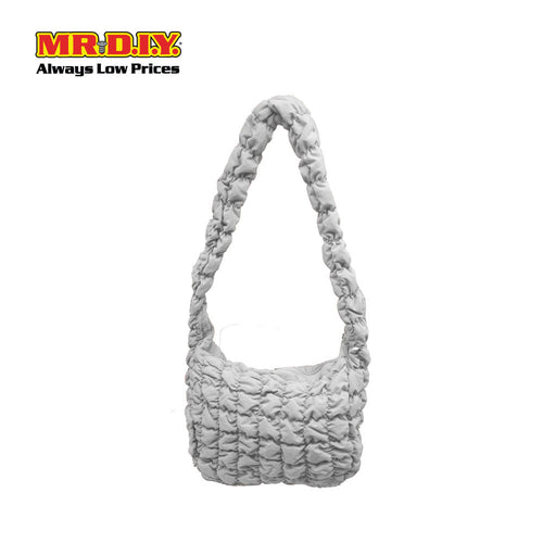 (MR. DIY) Quilted Puffer Crossbody Sling Bag -  OFF WHITE - Color Series