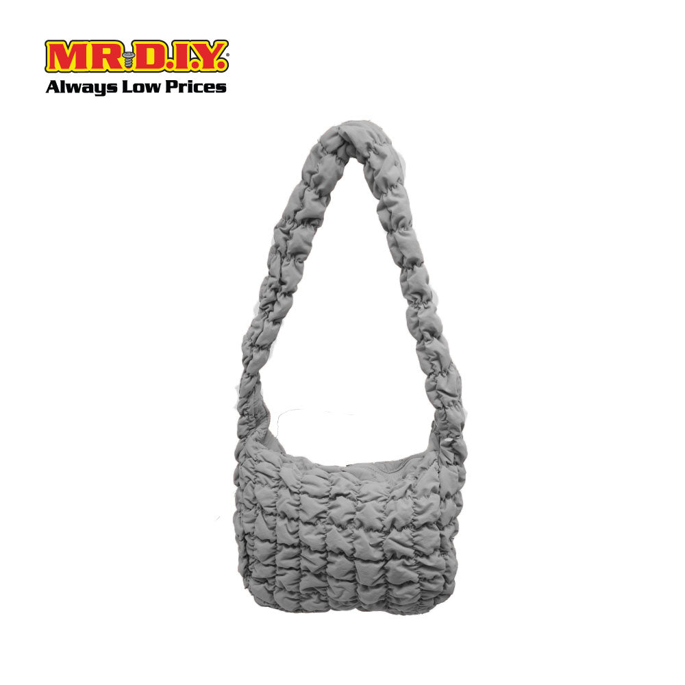 (MR. DIY) Quilted Puffer Crossbody Sling Bag -  GREY - Color Series