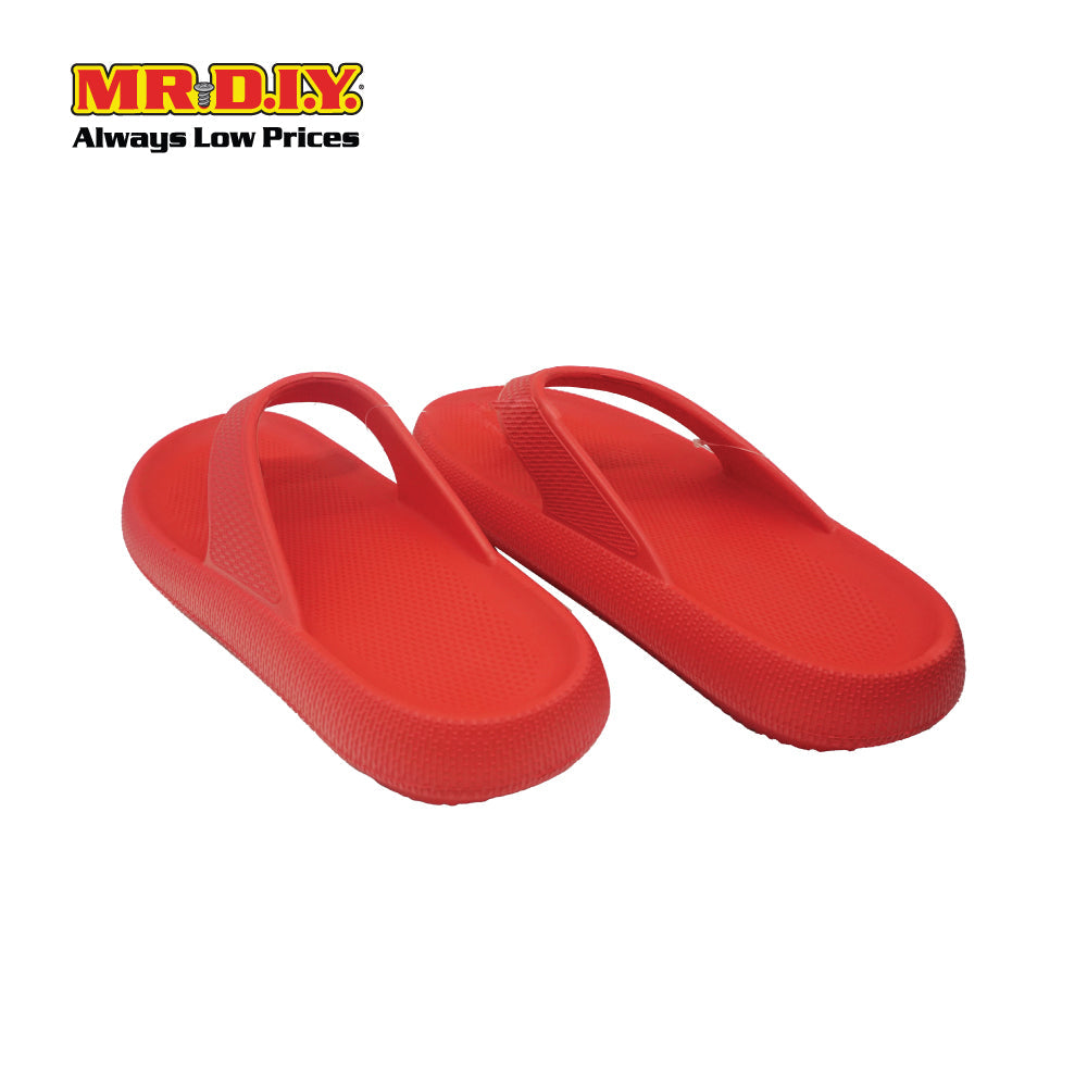 (MR.DIY) EVA Unisex Anti Slippery Flip-Flops Slippers - Red - Color Series