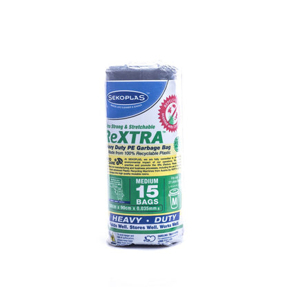 SEKOPLAS ReXTRA HDPE Garbage Bag M Size (15pcs)