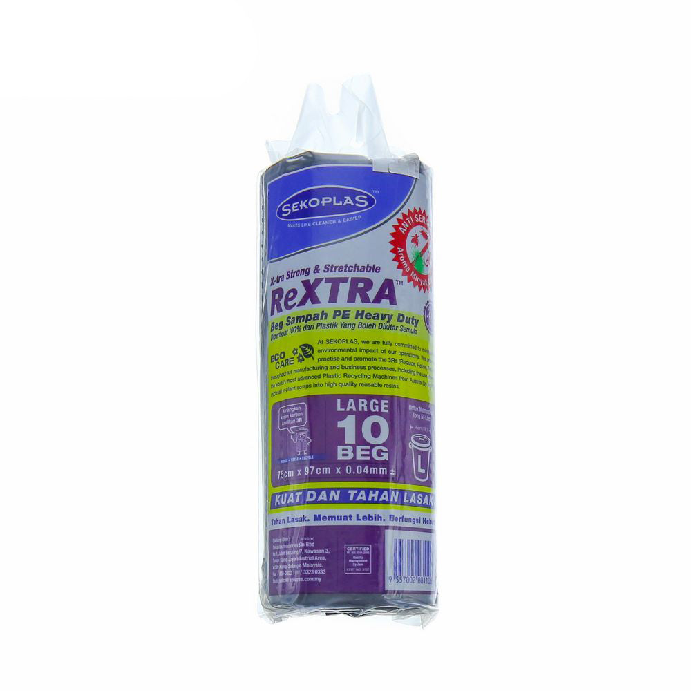 SEKOPLAS ReXTRA HDPE Garbage Bag L Size (10pcs)