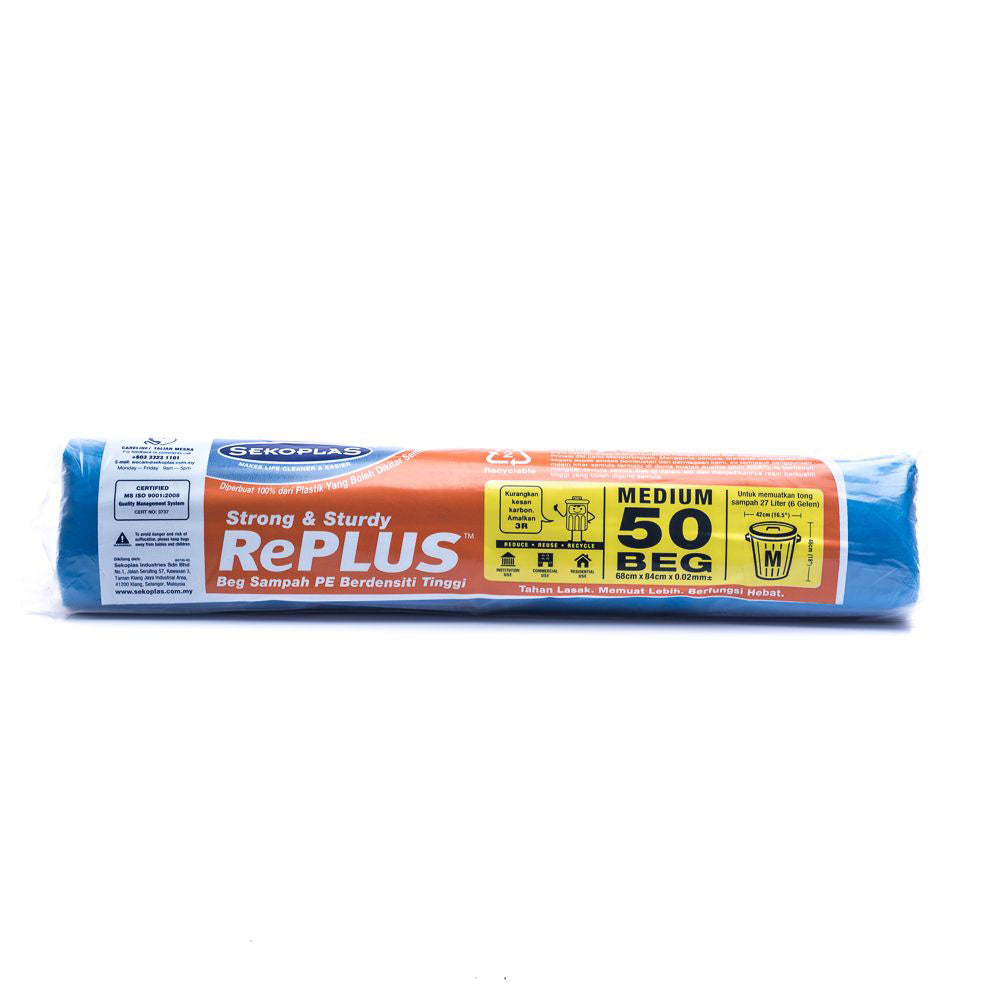 SEKOPLAS RePlus HDPE Garbage Bag M Size (50pcs)
