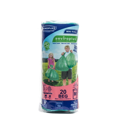 SEKOPLAS Enviroplus Mini Roll Garbage Bag M Size (20pcs)